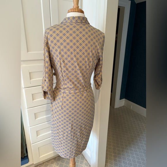 J. McLaughlin Geometric Patterned Shirt Dress - S - Picture 2 of 3
